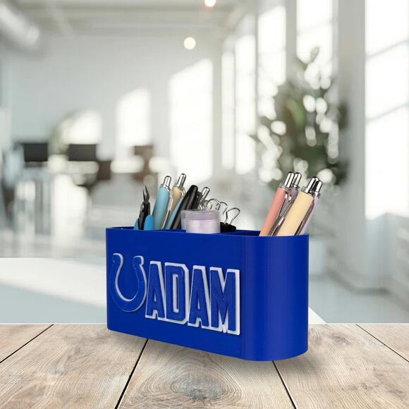Personalized Indianapolis Colts Desk Organizer, Colts Gift, Colts Office Decor - Picture 6 of 8